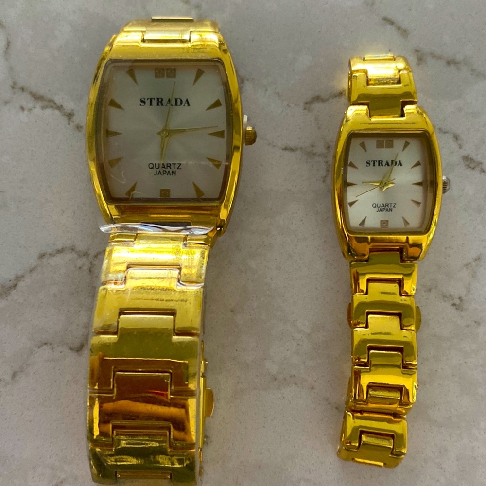 His and Her Strada Watches Stainless Steel